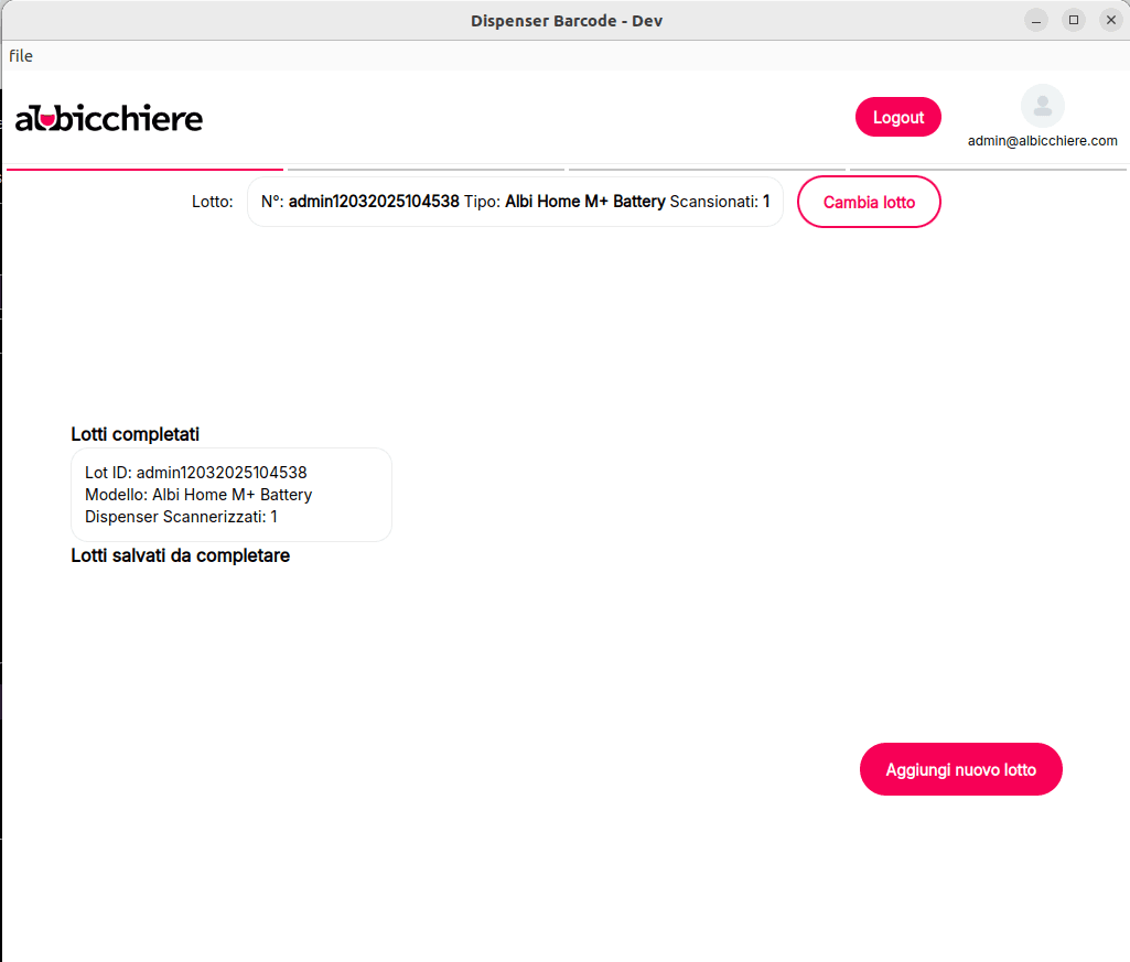 Schermata di Panoramica del Lotto